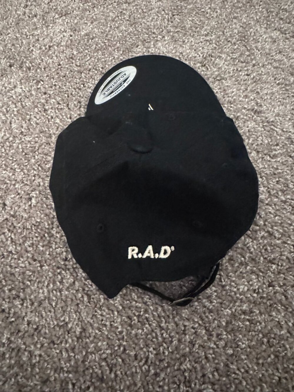 R.A.D Global Black Adjustable Dad Hat Embroidered Logo Cap - Picture 2 of 2